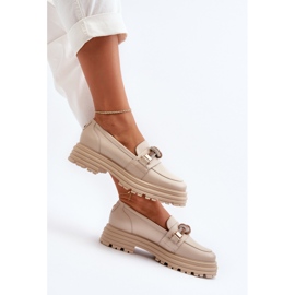 Mocasines Mujer Piel Con Adorno Laura Messi 2780 Beige 9