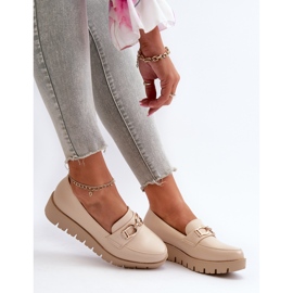 Mocasines Mujer Plataforma Con Adorno, Beige Claro Kaldina 7