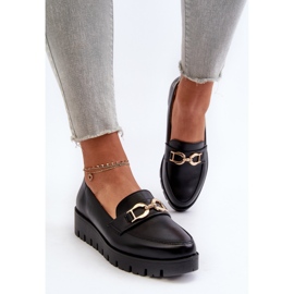 Mocasines De Mujer Con Plataforma Y Adorno, Negro Kaldina 4