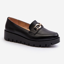 Mocasines De Mujer Con Plataforma Y Adorno, Negro Kaldina 1