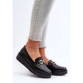 Mocasines De Mujer Con Plataforma Y Adorno, Negro Kaldina 2