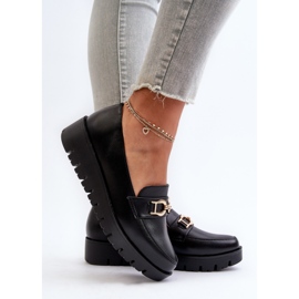 Mocasines De Mujer Con Plataforma Y Adorno, Negro Kaldina 6