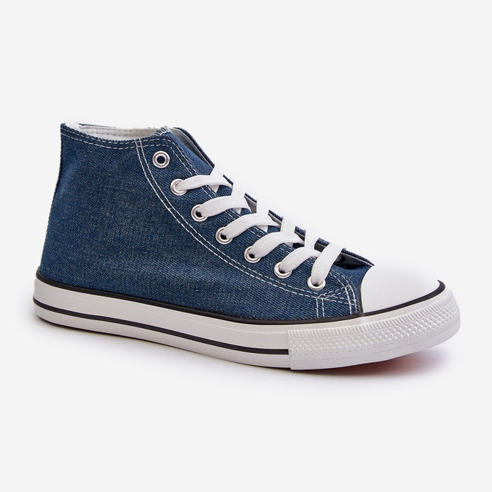 Socerio zapatillas denim de mujer azul 1