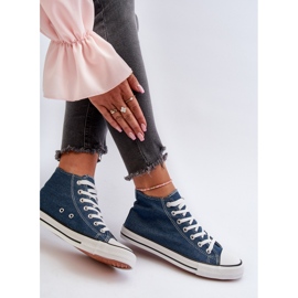 Socerio zapatillas denim de mujer azul 7