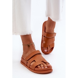 Chanclas clásicas Molie Camel para mujer marrón 4