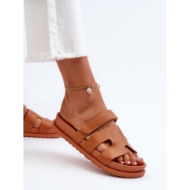 Chanclas clásicas Molie Camel para mujer marrón 5