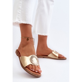 Chanclas de Mujer con Adorno Dorado Cilima 3