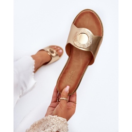 Chanclas de Mujer con Adorno Dorado Cilima 7