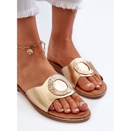 Chanclas de Mujer con Adorno Dorado Cilima 5