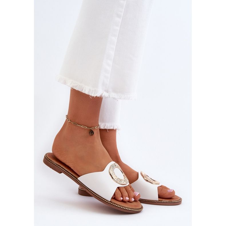 Chanclas de Mujer Con Adorno Blanco Cilima 2