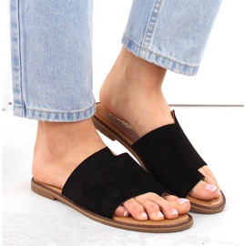 Chanclas de ante para mujer, color negro eVento 4586 3