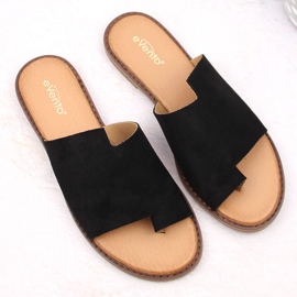 Chanclas de ante para mujer, color negro eVento 4586 6