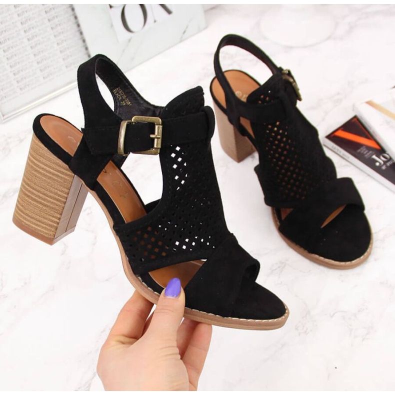 Sandalias eVento con tacón alto W EVE272A negro 1