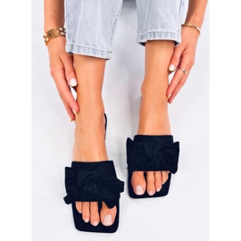 Chanclas con suela cuadrada negra Nisha negro 5