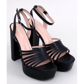 Sandalias en la plataforma Taboo Black negro 1