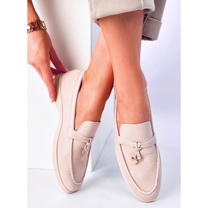 Mocasines Mujer Eunice Beige 2
