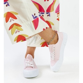 Zapatillas de tela rosa de Eduard rosado 3