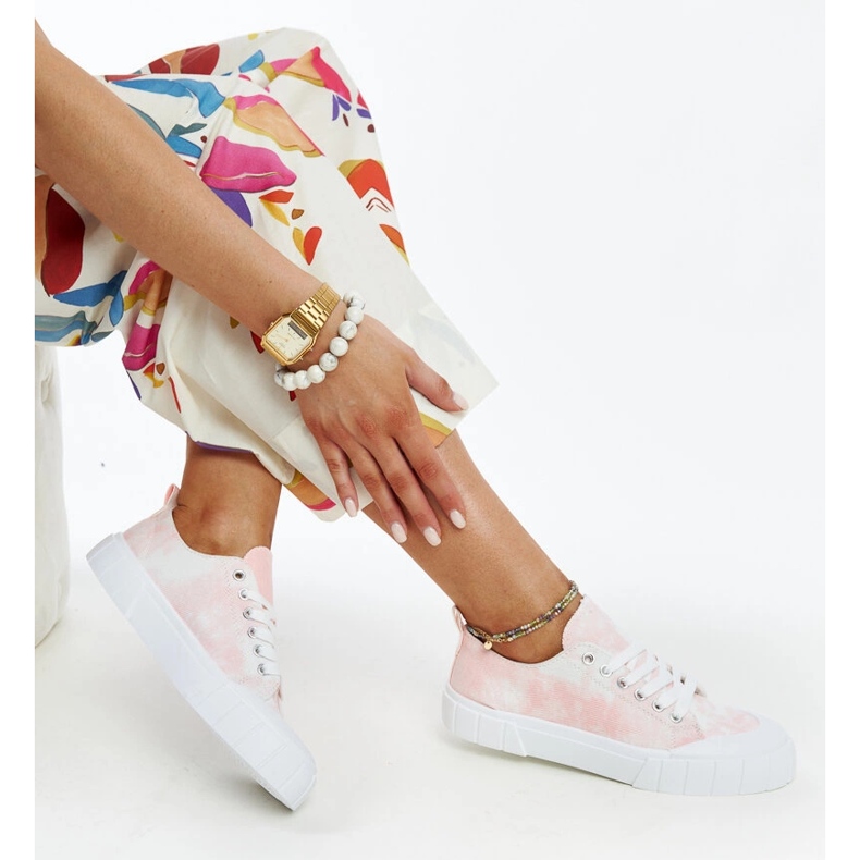 Deportivas Jerina de tejido rosa 1