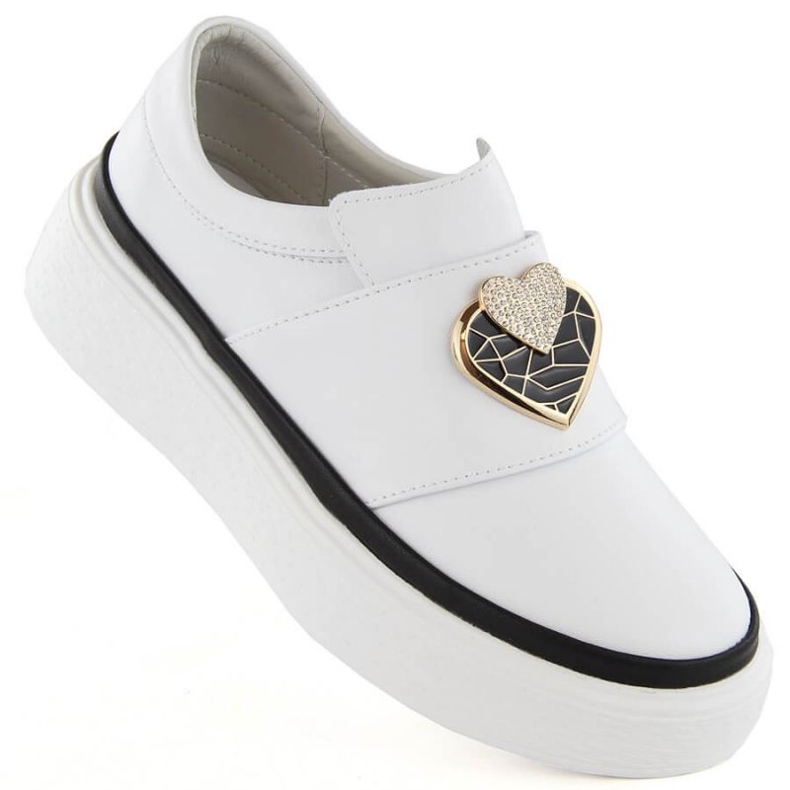 Artiker W HBH69 Zapatos de piel blanco 1
