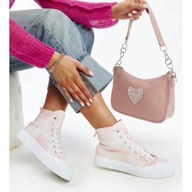 Zapatillas altas Raissa de tela rosa rosado 1 Zapatillas altas Raissa de tela rosa rosado 1