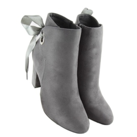 Botas tacón ancho con cinta gris la01p 5