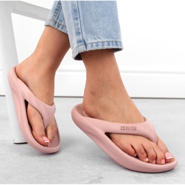 Chanclas mujer rosa Big Star NN274A650 rosado 5