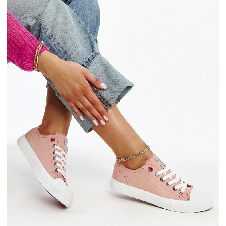 Deportivas Cross Jeans de mujer rosa 1