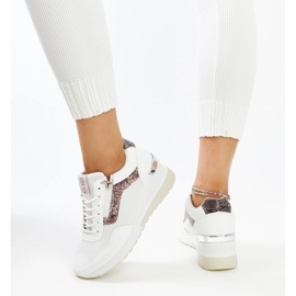 Deportivas cuña de mujer blancas de Cross Jeans blanco 3