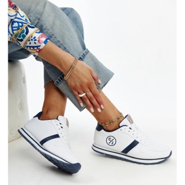 Deportivas de mujer blancas y azul marino de Cross Jeans blanco 1