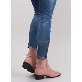 Botas Chelsea finas con lazo rosa M270 rosado 1