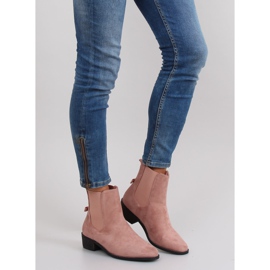 Botas Chelsea finas con lazo rosa M270 rosado 4