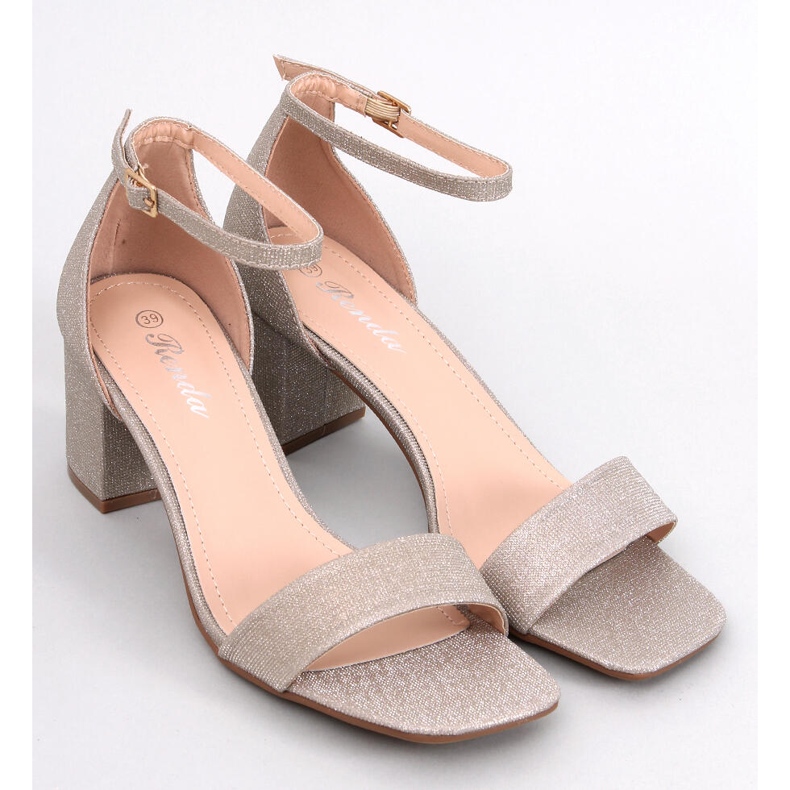 Sandalias de tacón Meghan Gold dorado 1