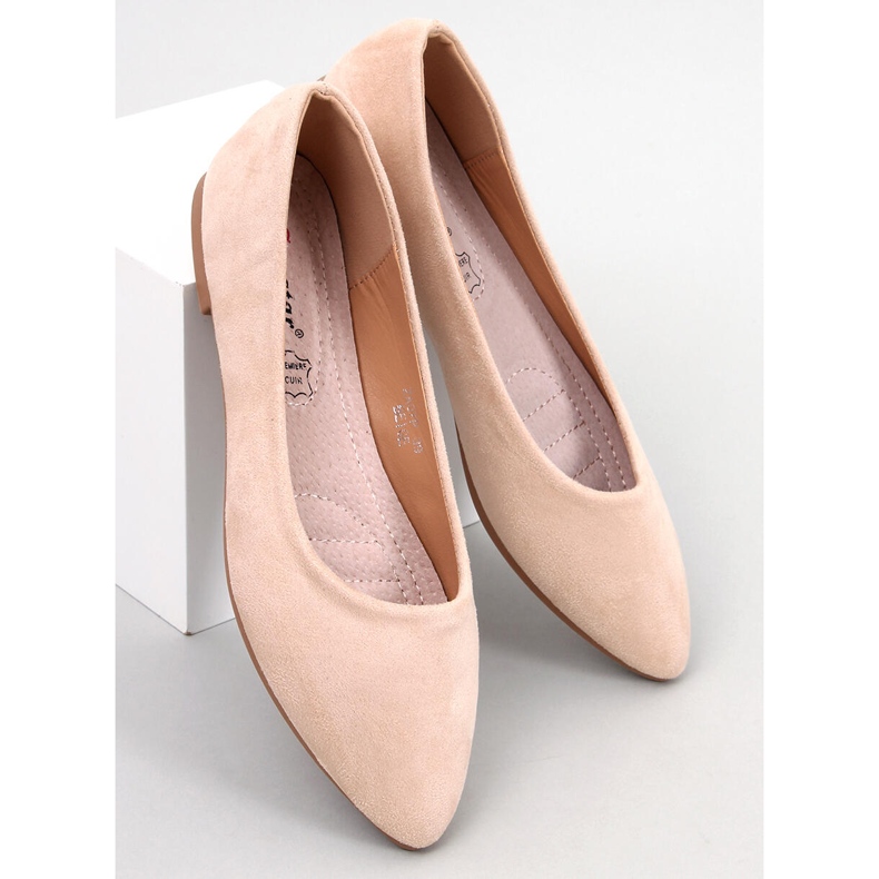 Bailarinas plantilla piel Keys Beige 1