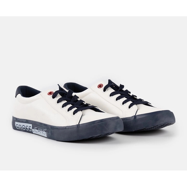 Deportivas Cross Jeans de hombre blancas y azul marino blanco 1