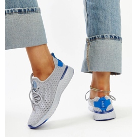 Deportivas Cross Jeans de mujer de tejido gris 3