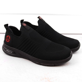 Cómodas zapatillas deportivas slip-on negras para hombre Rieker B7365-00 negro 6