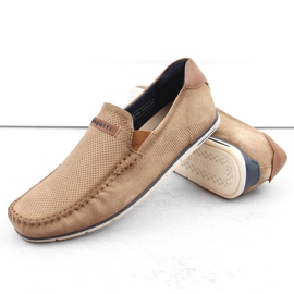 Zapatos de piel ante mocasines cómodos para hombre beige Bugatti NN153433 2