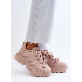 Zapatillas deportivas de mujer con suela gruesa, rosa Ellerai 2