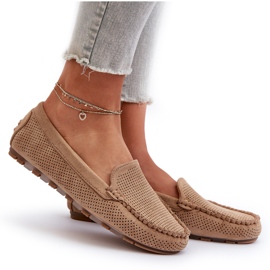 Mocasines Mujer Ante Ranica Beige Oscuro 11