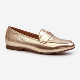Mocasines de mujer con tacón plano Gold Sylvaine dorado 2