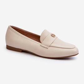 Mocasines de mujer con tacón plano Beige Sylvaine 1 Mocasines de mujer con tacón plano Beige Sylvaine 1
