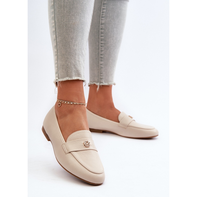 Mocasines de mujer con tacón plano Beige Sylvaine 2 Mocasines de mujer con tacón plano Beige Sylvaine 2