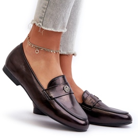 Mocasines de mujer con tacón plano Negro Sylvaine 10
