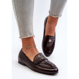 Mocasines de mujer con tacón plano Negro Sylvaine 5