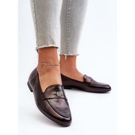 Mocasines de mujer con tacón plano Negro Sylvaine 4