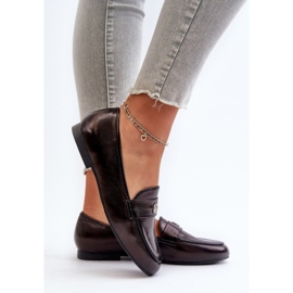 Mocasines de mujer con tacón plano Negro Sylvaine 7