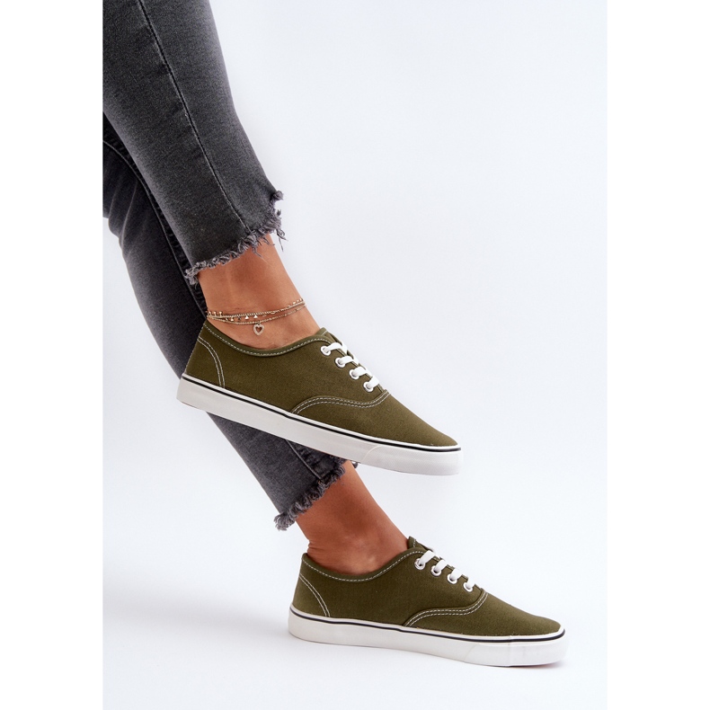 Zapatillas Deportivas Clásicas De Mujer Zapatillas Verde Oscuro Olvali 1