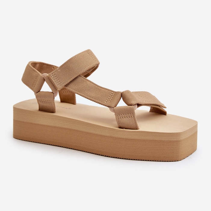 Sandalias Mujer Plataforma Beige Edireda 1