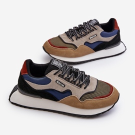 Zapatillas de Hombre Big Star NN174320 Memory Foam System Beige-Azul 4