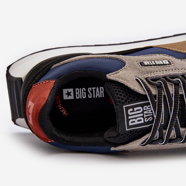 Zapatillas de Hombre Big Star NN174320 Memory Foam System Beige-Azul 1